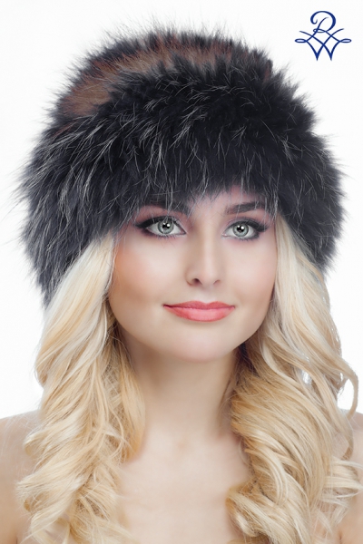 Головной убор меховой женский 03336772 шапка лиса вязанная от компании «Русская зима» Головной убор меховой женский 03336772 шапка лиса вязанная