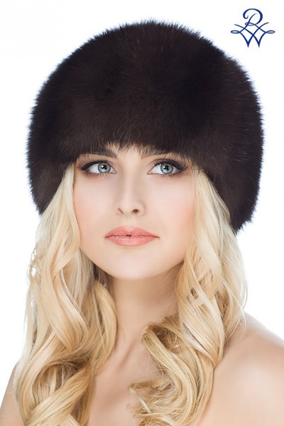 Головной убор меховой женский PS соболь баргузинский тёмный от компании «Русская зима» Головной убор меховой женский PS соболь баргузинский тёмный