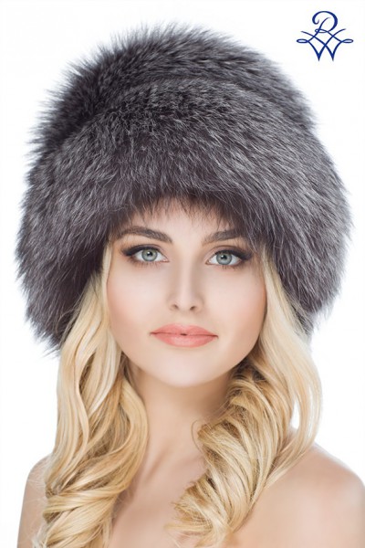 Головной убор меховой женский 217 Надя лиса серебристо-чёрная от компании «Русская зима» Головной убор меховой женский 217 Надя лиса серебристо-чёрная