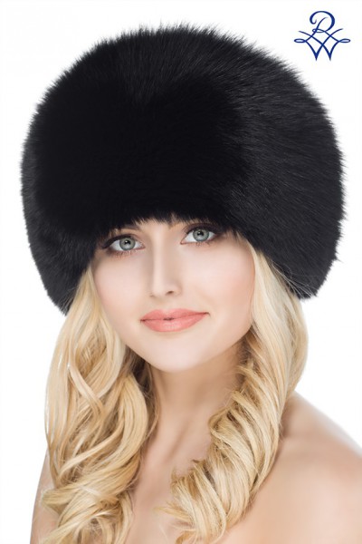 Головной убор меховой женский 097 Шарик песец чёрный от компании «Русская зима» Головной убор меховой женский 097 Шарик песец чёрный