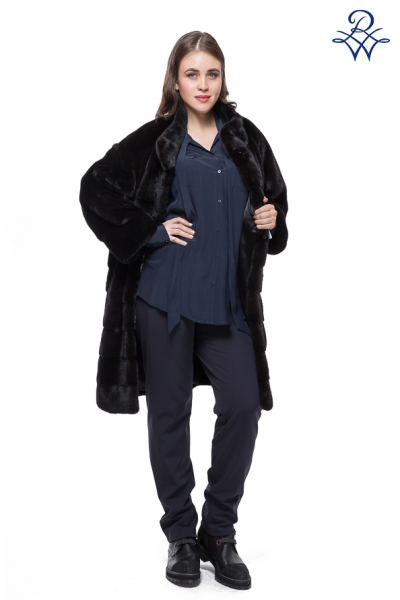 Норковая шуба женская 284В норка BLACKGLAMA от компании «Русская зима» Норковая шуба женская 284В норка BLACKGLAMA