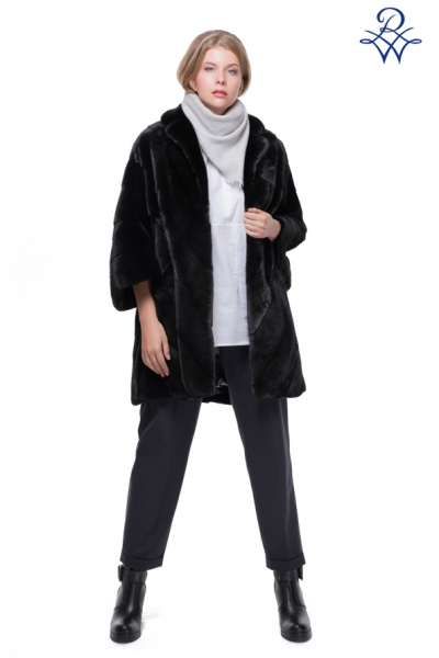 Пальто меховое женское 205 норка BLACK NAFA от компании «Русская зима» Пальто меховое женское 205 норка BLACK NAFA