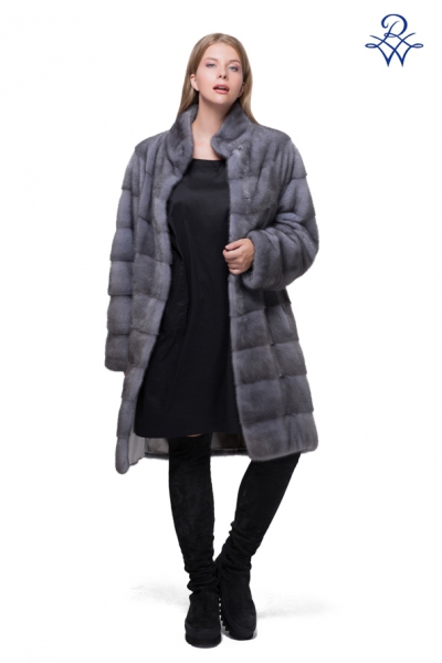 норковая шуба женская 211 голубой ирис NAFA от компании «Русская зима» норковая шуба женская 211 голубой ирис NAFA