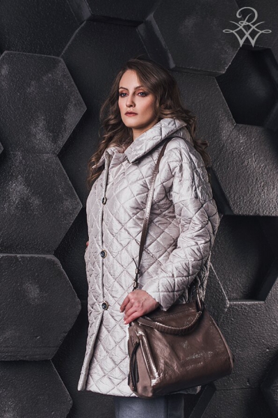Женская куртка "Мишель" жемчужина полиэстер полиамид от компании «Русская зима» Женская куртка "Мишель" жемчужина полиэстер полиамид