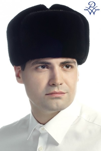 Головной убор меховой мужской шапка классическая норка коричневая от компании «Русская зима» Головной убор меховой мужской шапка классическая норка коричневая