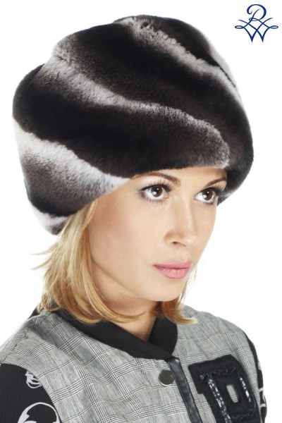 Головной убор меховой женский 33619159 кубанка Спираль Rex Rabbit под шиншиллу от компании «Русская зима» Головной убор меховой женский 33619159 кубанка Спираль Rex Rabbit под шиншиллу