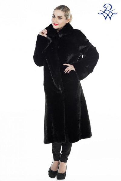 Шуба норковая С397 норка чёрная от компании «Русская зима» Шуба норковая С397 норка чёрная