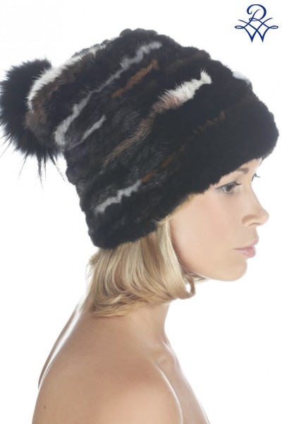 Головной убор меховой женский 04736523 шапочка норка вязанная от компании «Русская зима» Головной убор меховой женский 04736523 шапочка норка вязанная