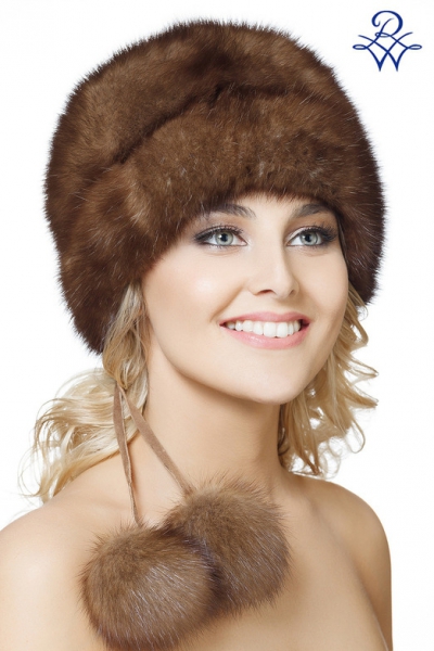 женская шапка из соболя 133 Гретта соболь натуральный от компании «Русская зима» женская шапка из соболя 133 Гретта соболь натуральный