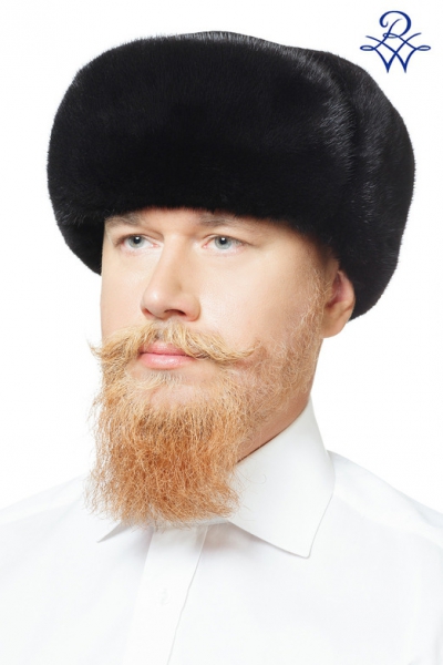 Шапка мужская из норки Классик норка сканблэк комбинированная от компании «Русская зима» Шапка мужская из норки Классик норка сканблэк комбинированная