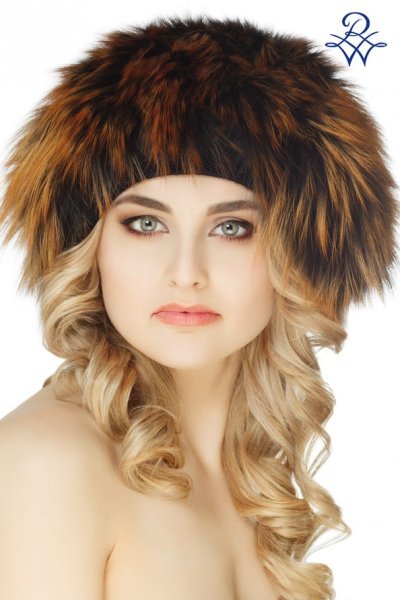 Головной убор меховой женский 40619815 шапка Окна лиса золотая от компании «Русская зима» Головной убор меховой женский 40619815 шапка Окна лиса золотая