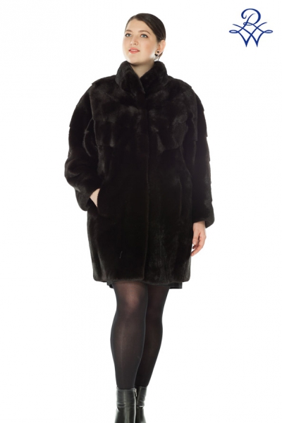 Пальто меховое женское 224 норка BLACK NAFA от компании «Русская зима» Пальто меховое женское 224 норка BLACK NAFA