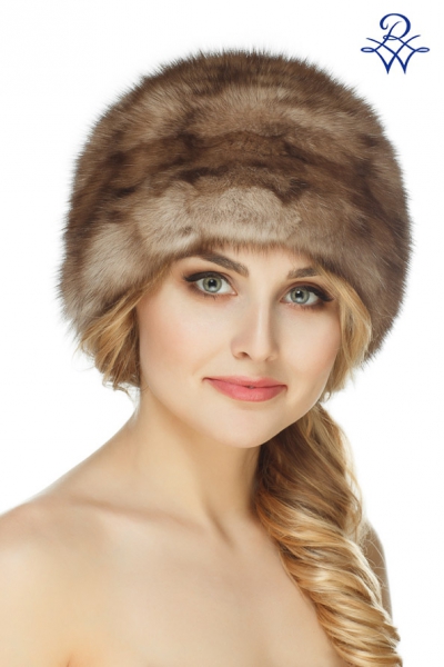 Головной убор меховой женский S4 PS соболь перфорация светлый от компании «Русская зима» Головной убор меховой женский S4 PS соболь перфорация светлый